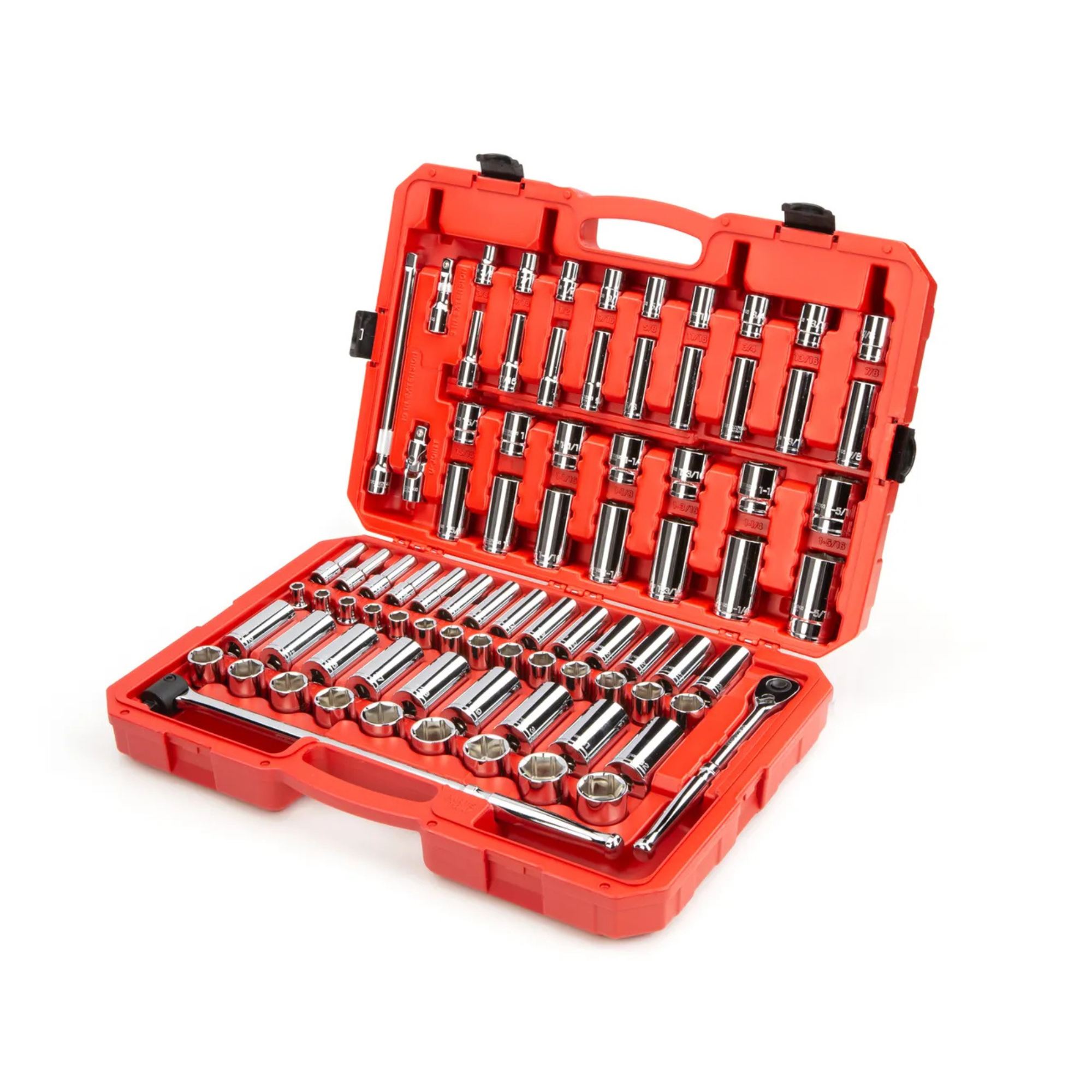 Tekton 1/2 Inch Drive 6-Point Socket and Ratchet Set with Case (83-Piece) from Columbia Safety